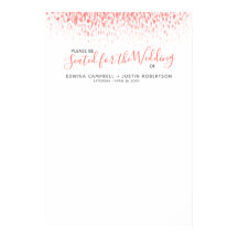 Coral abstrakte Aquarellfarbe DIY Hochzeitstisch P