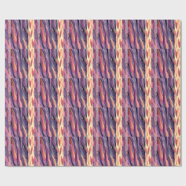 coral and violet pattern geschenkpapier (Flach)