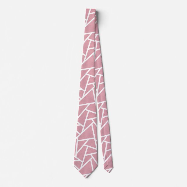 Coral and white mosaic pattern krawatte (Vorderseite)