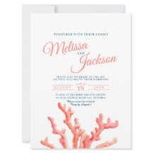 Coral Aquarell Art Malerei Marine blaue Hochzeit i