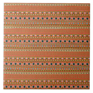 Coral Aztec Style Südwest Muster Fliese