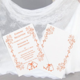 Coral Bells Scrollwork Hochzeitsempfang Einladung