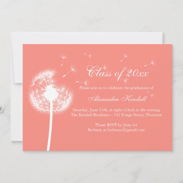 Coral Best Wives Graduation Invitation (Devant)