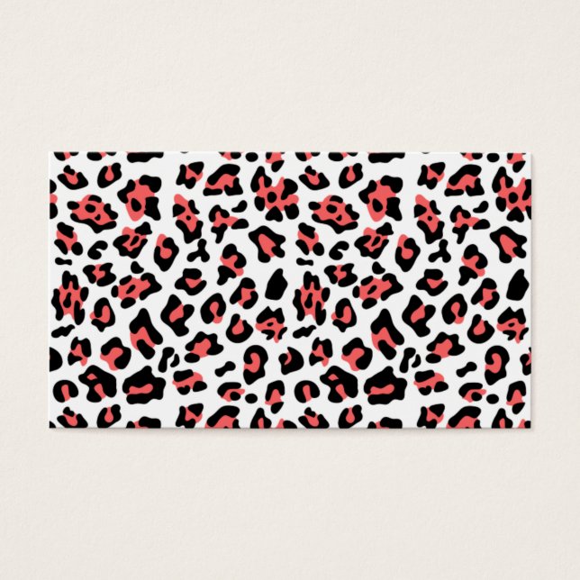 Coral Black Leopard Tierdruckmuster (Vorderseite)