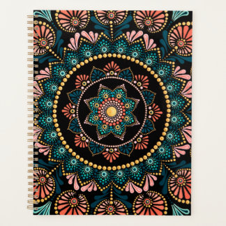 Coral bleu Mandala, Géométrie Sacrée Boho Ethnique