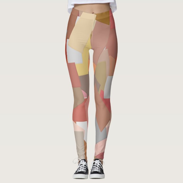 Coral Blocks Leggings (Vorderseite)