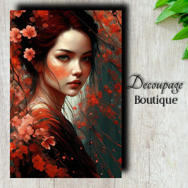 Coral Blossom Dream Decoupage Seidenpapier