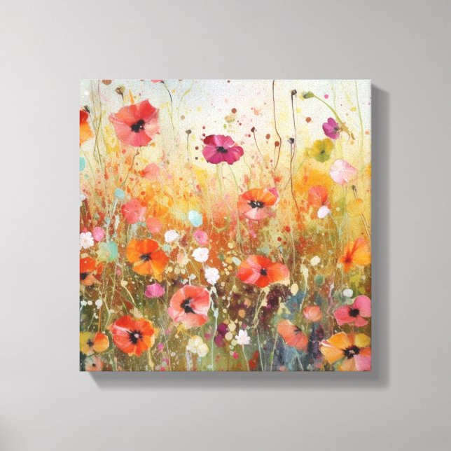 Coral Blume Art Landscape Design Leinwanddruck (Vorderseite)