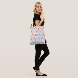 Coral Blume Muster All-Over-Print Tote Bag Tasche