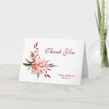 Coral & Blush Floral Vielen Dank