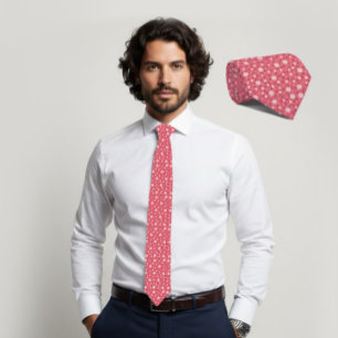 Coral Blush Sechseck- & Charcoal Dreieck Krawatte