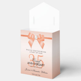 Coral Bow & Ribbon 35. Hochzeitstag Geschenkschachtel