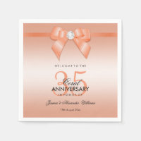 Coral Bow & Ribbon 35. Hochzeitstag