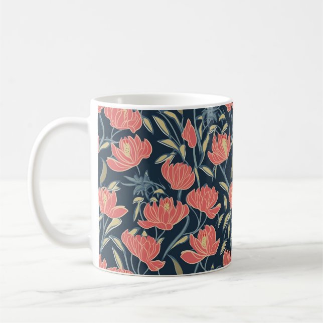 Coral Breeze Floral Kaffeetasse (Links)