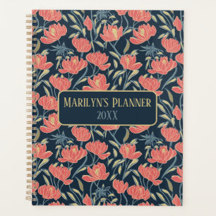 Coral Breeze Floral Planificateur personnalisé
