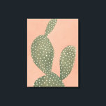 Coral Cacti Leinwanddruck<br><div class="desc">"Coral Cacti I" von Emma Scarvey. Ein Polka Dot Kaktus mit weichem Hintergrund.</div>
