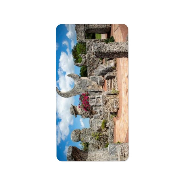 Coral Castle Flexible Magnet Adressaufkleber (Vorne)