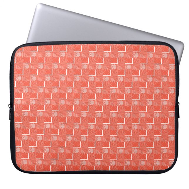 Coral Chic Mod Design Laptopschutzhülle (Vorderseite)