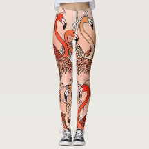Coral Color Flamingos