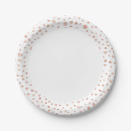 Coral Confetti Aquarelltöne Papiertafel Pappteller
