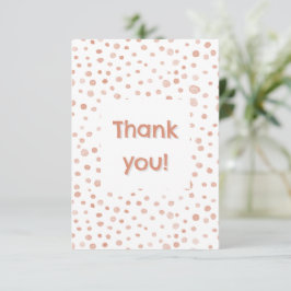 Coral Confetti Wasserfarben Punkte Danke Karte