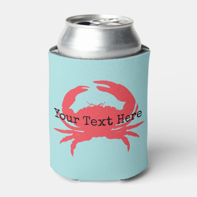 Coral Crab Personalisiert Dose Cooler Dosenkühler (Kanne Vorderseite)