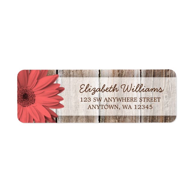 Coral Daisy Rustic Barn Wood (Vorne)