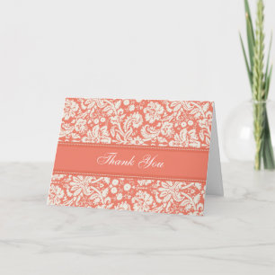 Coral Damask Baby Showherberge Danke