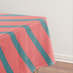 Coral Diagonal Streifen Tischdecke