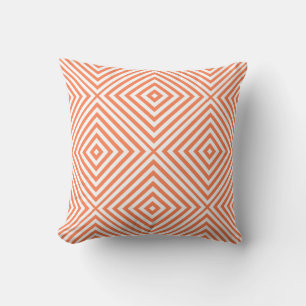 Coral-Diamant-Chevron Kissen