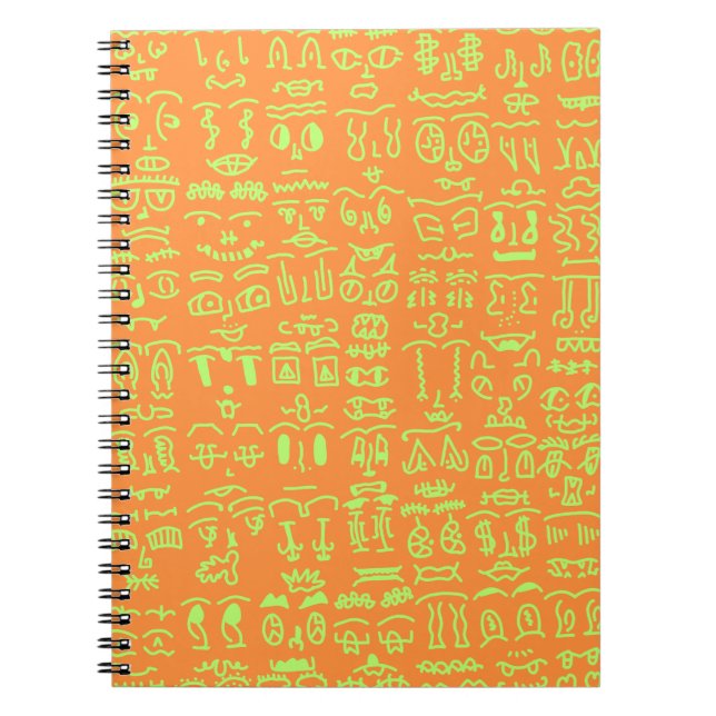 Coral Doodle Spiral Notebook – Abstract Line Art i Notizblock (Vorderseite)