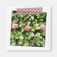 Coral Dot Washi Tape Instagram Magnet