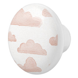 Coral Dreamtime Watercolor Wolken Keramik Pull Keramikknauf