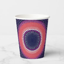 Coral, Eggplant, Magenta, Blue Kaleidoskop Dots