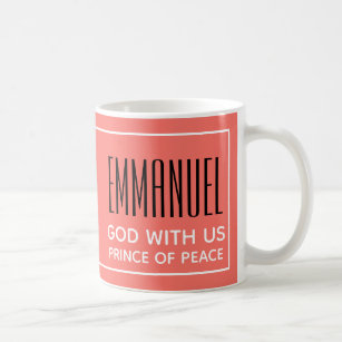 Coral EMMANUEL GOD MIT US-Tasse für Christlichen K Kaffeetasse