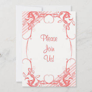 Coral Fancy Faire-part de mariage