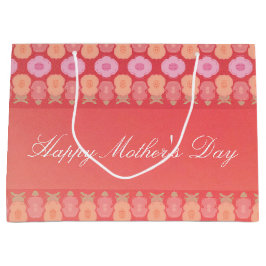 Coral Floral Art Große Geschenktüte