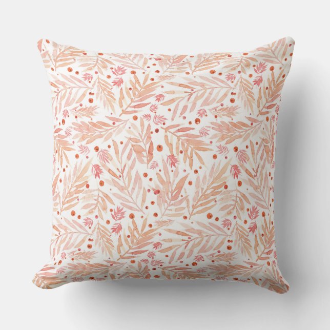 Coral Foliage Kissen (Vorderseite)