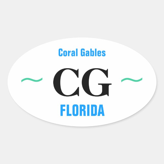 CORAL GABLES Aufkleber (4) (Vorderseite)