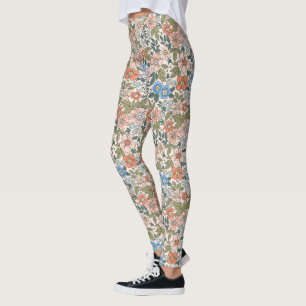 Coral Garden Blume Muster Leggings