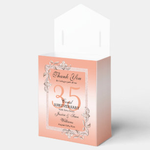 Coral Gem & Glitzer 35. Hochzeitstag Geschenkschachtel