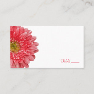 Coral Gerbera Gerber Daisy Wedding Platzkarte