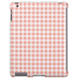 Coral Gingham Karo iPad Case