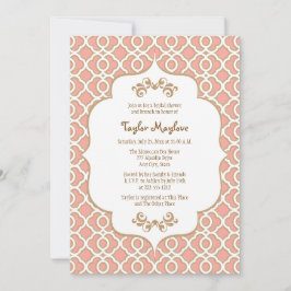 Coral Gold Fêtes des mariées marocaines Invitation