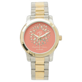 Coral Gold Gastgeschenk Hochzeit Armbanduhr