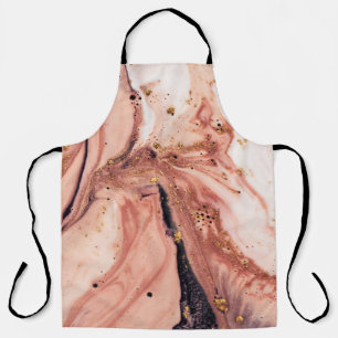 Coral Gold Marbling: Natürliches Muster Schürze