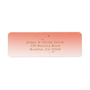 Coral & Gold Modernes Glam Brautparty Party