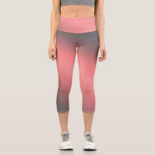 Coral Gray Mondlicht Obre Effekt Capri Leggings