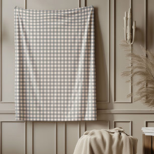 Coral Gray Tartan Throw Blanket im gemütlichen Des Fleecedecke