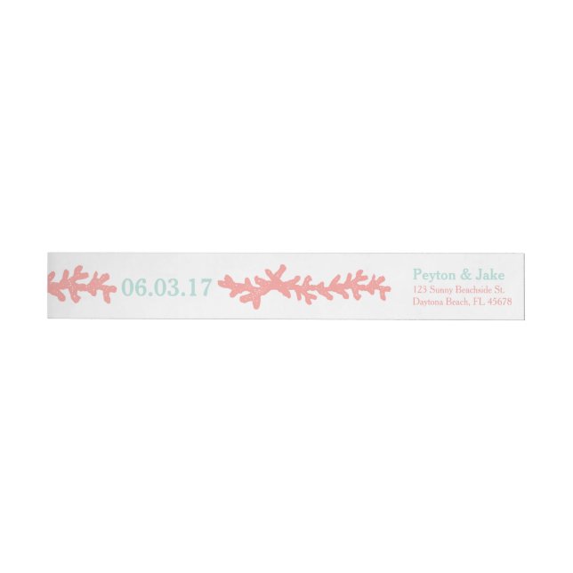 Coral Heart Aqua Beach Wedding (Person)